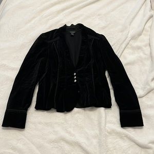White House Black Market Women’s Black Velvet Blazer